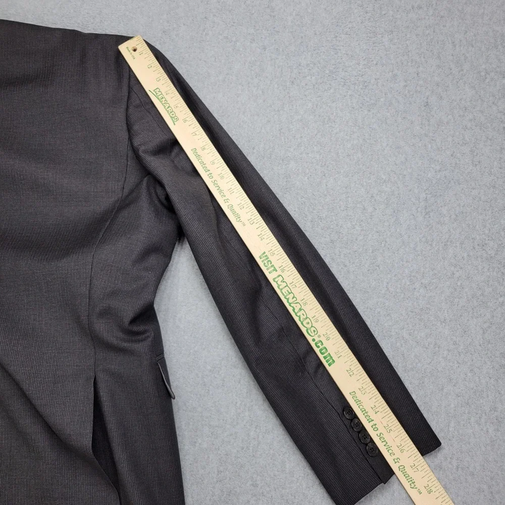 Joseph Abboud Ermenegildo Zegna Cloth Gray Striped Blazer‎ Men's Suit Jacket